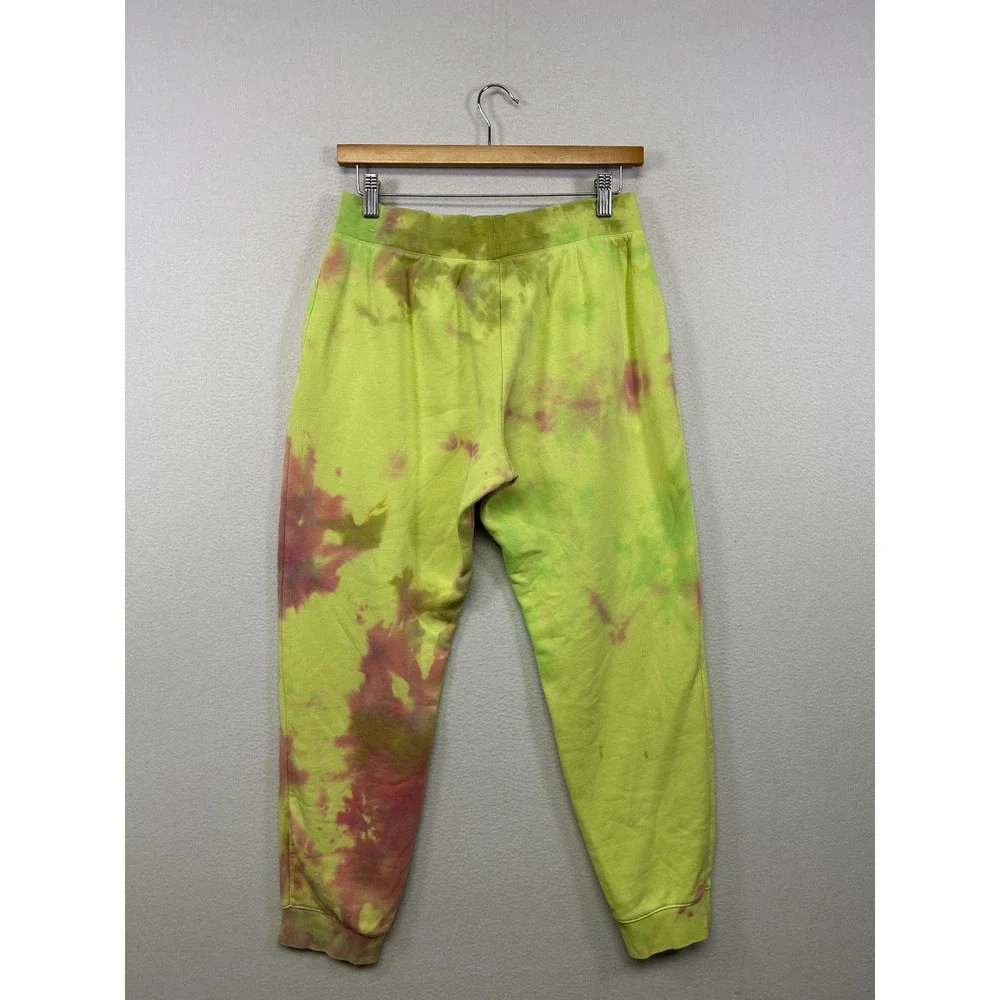 Nike Tie Dye Streetwear Joggers Womens XL Lime Green Berry Fleece Sweatpants